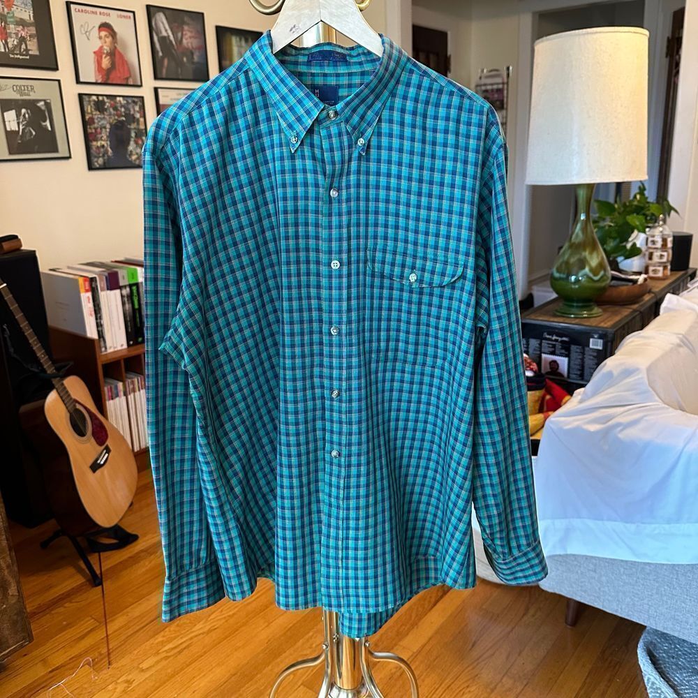Gant Rugger Shirt Checkered Button down green XL